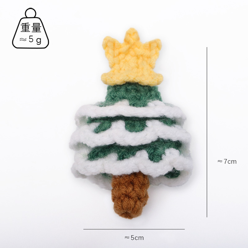 国境を越えた人気の手作りかぎ針編みクリスマスニット人形サンタクロースペンダントクリスマスギフトウールボックス|undefined