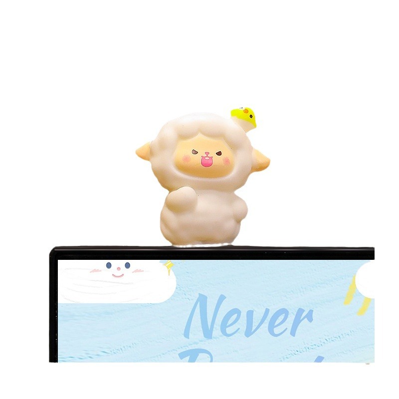 Car Ornaments, Computer Monitor, Trendy and Cute Lamb Car Interior Decorations, Decompression Car Interior Decorations