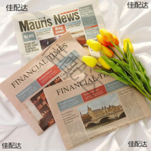 影楼摄影道具DIY国外粉色英文报纸旅拍个性写真时尚杂志海报 热卖