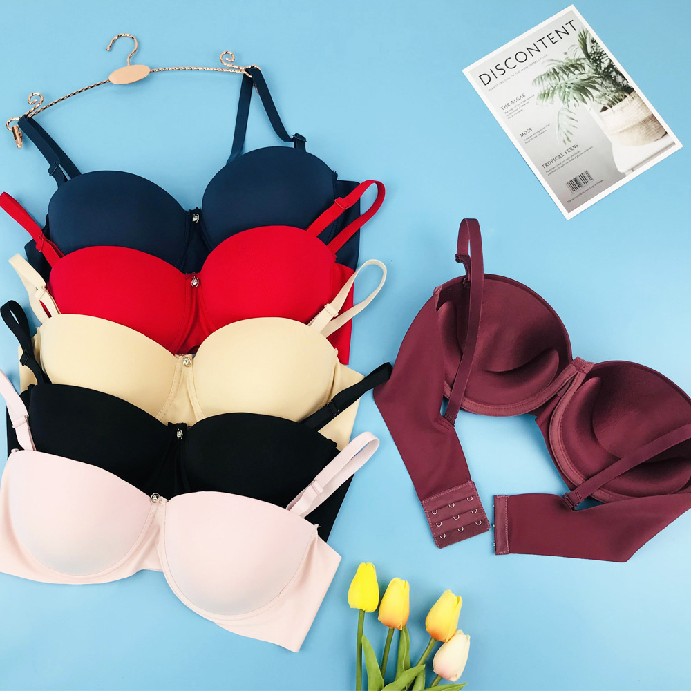 Cross-border Thin Massage Cup Sexy Underwear for Southeastern & Central America, Women's Comfortable Push-Up Adjustable Bra—Wholesale Price