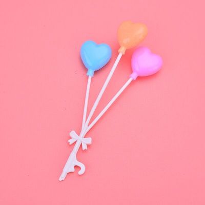 爱心3头马卡龙色气球