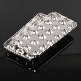 跨境304不锈钢冰块模具冰球制冰盒制作冰冻带盖制冰盒子笑脸冰块