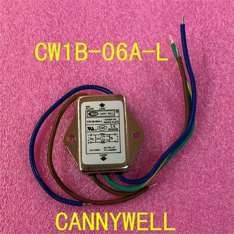 Тайваньский однофазный фильтр питания переменного тока CANNYWELL EMI 6А CW1B-06A-L с большой стороной