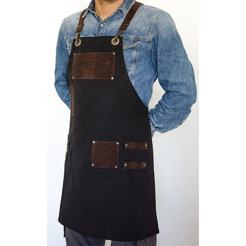 Nuevo delantal de lona gruesa transfronterizo logotipo personalizado granja granja hipódromo ropa de trabajo herramienta delantal fabricante al por mayor personalizado