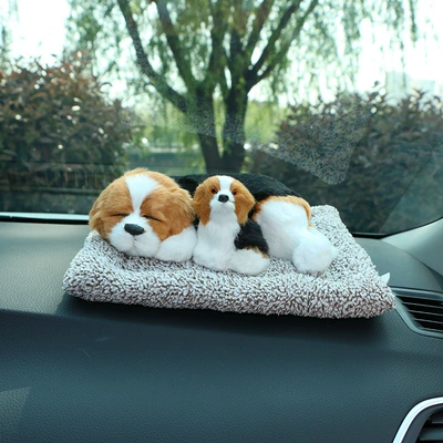 Simulation dog car ornaments odor Car ornaments - large-mother-child-mig