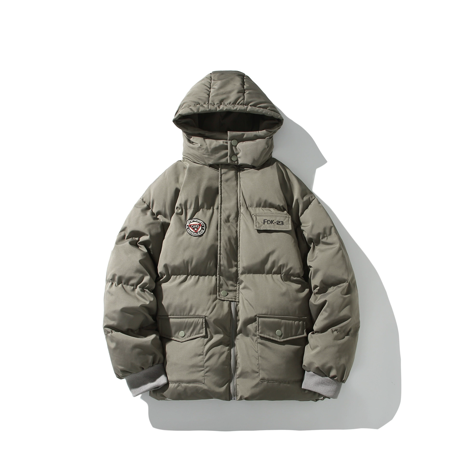 Демисезонная куртка-парка oversize с капюшоном для подростков, американский стиль, теплая легкая