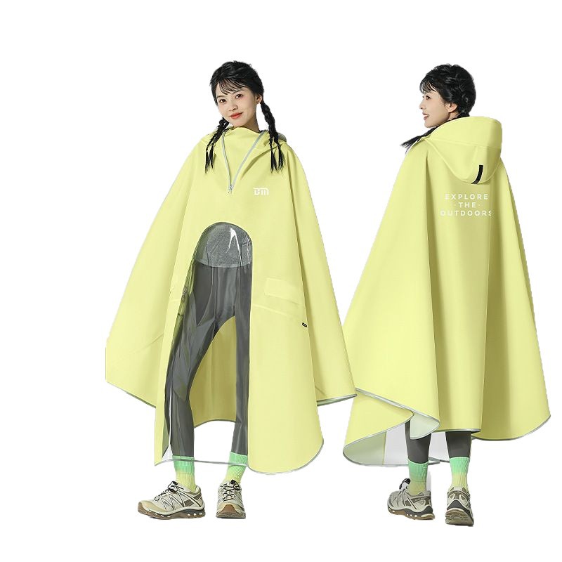 Capa de lluvia de cuello alto con cremallera con máscara, chaqueta de lluvia para automóviles eléctricos, chaqueta de lluvia para adultos, mujer larga, tormenta de lluvia para una sola persona