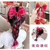 Children's hair accessory from pearl with bow, hairpins with tassels, headband, summer hairgrip
