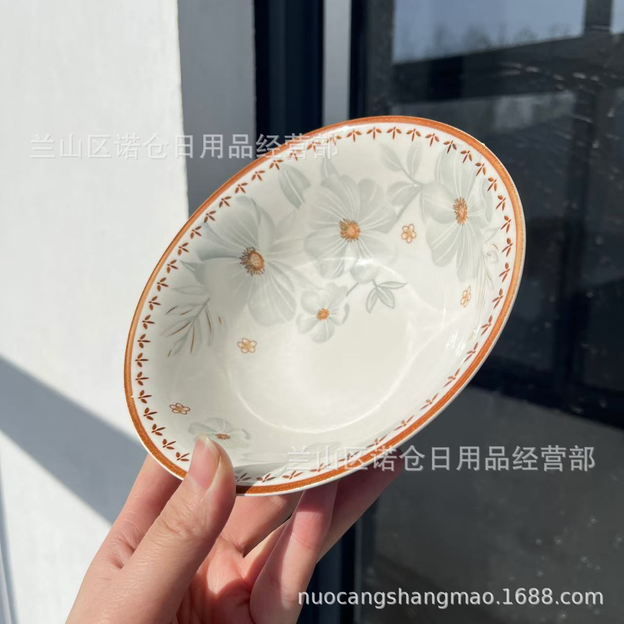 陶瓷彩6斗碗 学生宿舍面汤碗家用厨房饭碗简约面碗餐具批发