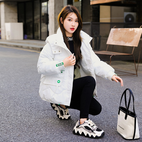 Women's Short, Loose Cotton Puffer Jacket—2024 New Arrival Autumn/Winter Cross-Border Exclusive All-Match Hooded Cotton Coat Outerwear