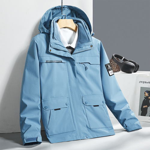 Outdoor jackets for men and women, trendy workwear, detachable jackets for couples, three-in-one two-piece set, fleece jackets, mountaineering clothes