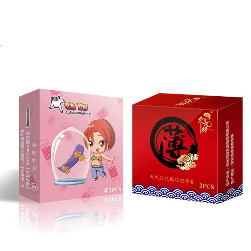 Playfan jiujiro three-in-one condom 3 Pack 9 pack condom adult sex protective cover one-piece delivery
