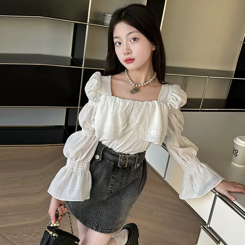 Джинсовая юбка для девочек 2024 весна-лето новые детские летние штаны летняя детская одежда для девочек стильный комплект