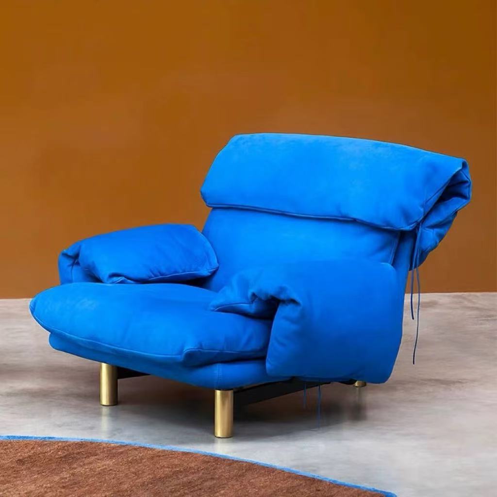 Sofá minimalista italiano BaxterJO esmerilado diseñador de cuero de vaca de forma creativa alta sensación de sofás de pluma