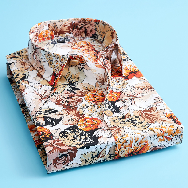 Direct from the manufacturer: Men's summer slim-fit casual personalized trendy fashion printed short-sleeve lightweight turn-down collar shirt Direct from the manufacturer: Men's summer slim-fit casual personalized trendy fashion printed short-sleeve lightweight turn-down collar shirt