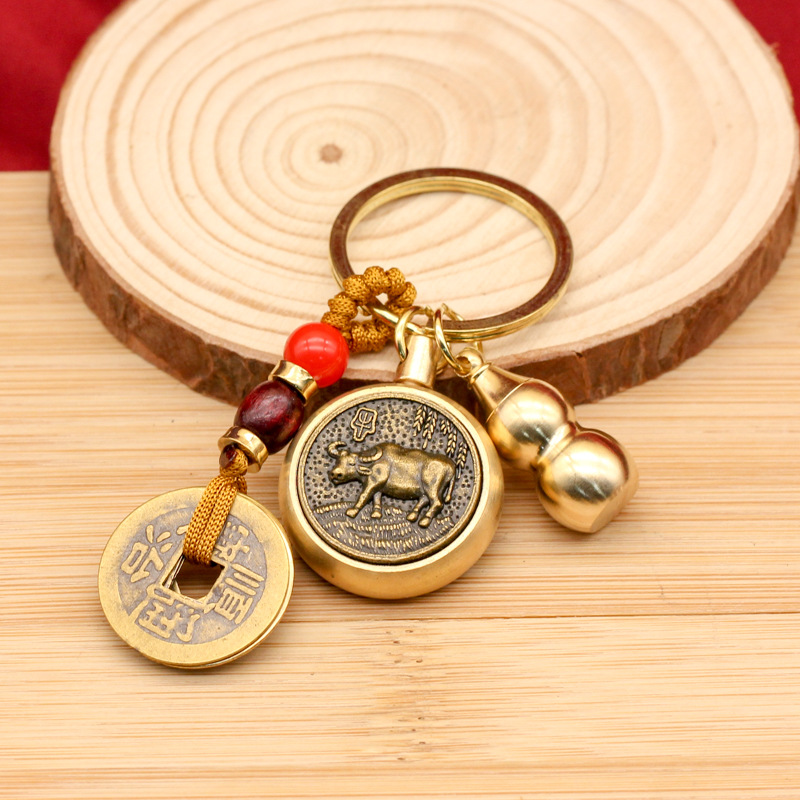 [소] 별자리 행운 + 오제 돈 갈색 밧줄 + 조롱박