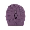 Demi-season woolen ponytail, universal sports knitted hat, scarf, European style, ear protection