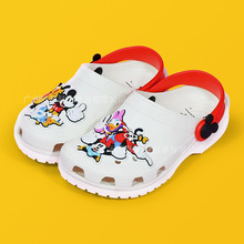 cross米奇唐老鸭儿童洞洞鞋夏季新款亲子宝宝凉鞋包头拖鞋沙滩鞋