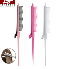 速賣通多功能夾發挑染梳髮廊專用剪髮分區梳造型塑料打毛尖尾梳子