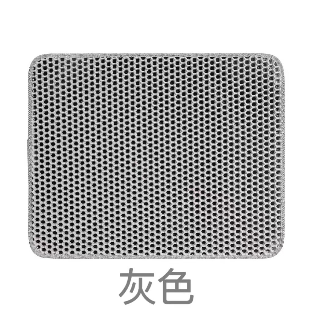 Fabricantes de suministro de doble capa Eva alfombra de arena para gatos mascota caja de arena estera de filtro antideslizante resistente al desgaste resistente a los arañazos estera de control de arena para gatos