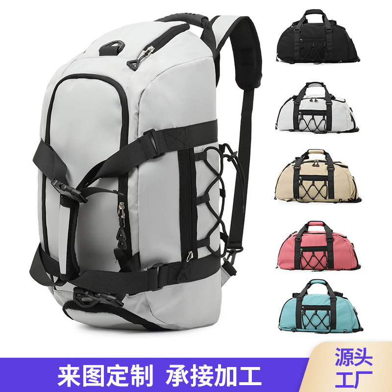 Capacious sports bag for swimming wet and dry separation