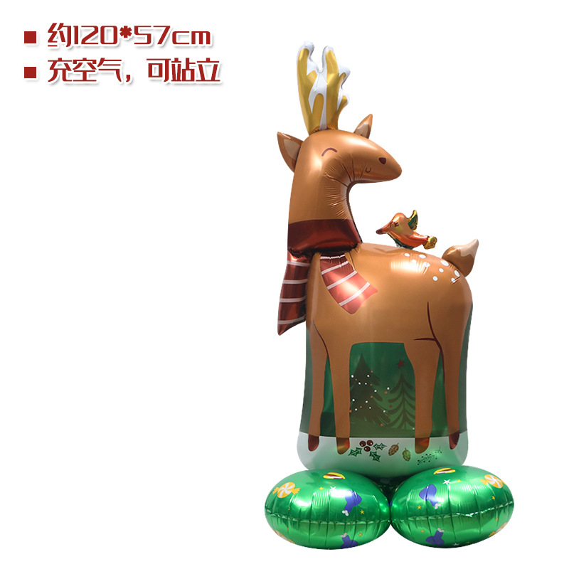 Ventana de Navidad accesorios de decoración de juguete globo 4D de pie de Navidad Viejo hombre Reno árbol de Navidad Super gran globo