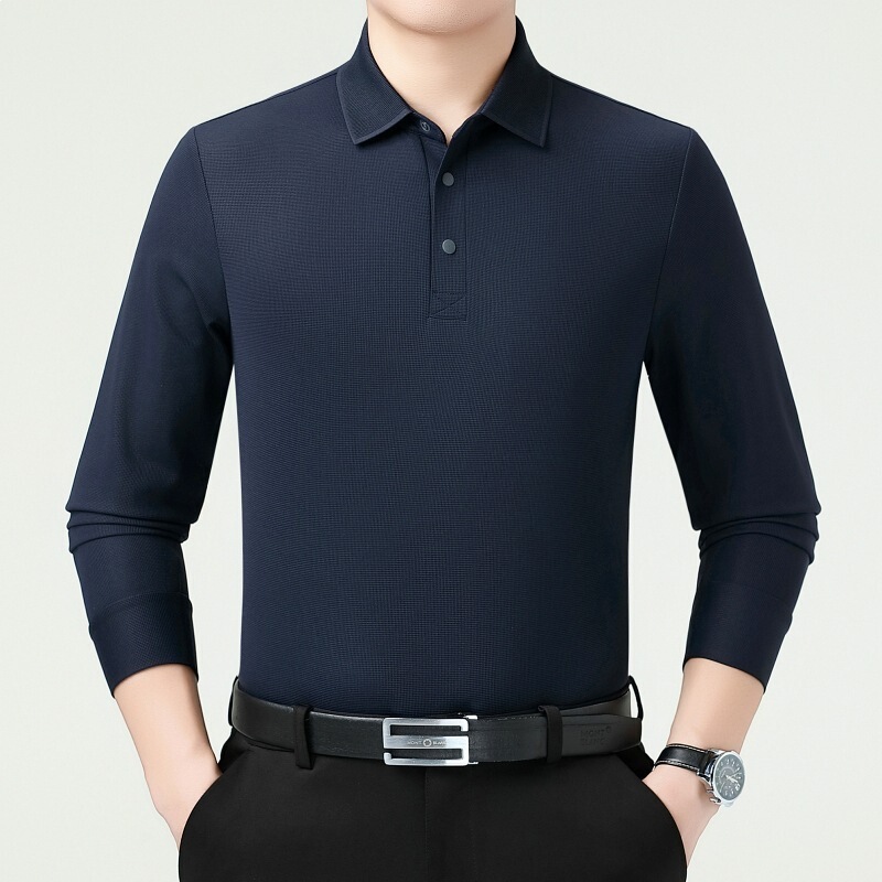 2026 Spring Versatile Collared Long-Sleeve T-Shirt for Middle-Aged Men, Business Casual Top for Older Men 2026 Spring Versatile Collared Long-Sleeve T-Shirt for Middle-Aged Men, Business Casual Top for Older Men