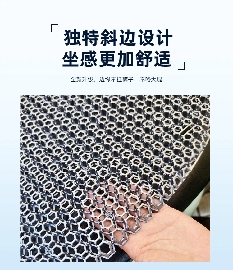 Electric Vehicle Ventilated Seat Cushion 4D Hollow-Out Motorcycle Seat Cushion Breathable Heat-Insulating Rainproof Long-Sitting Non-Wetting Summer Cushion