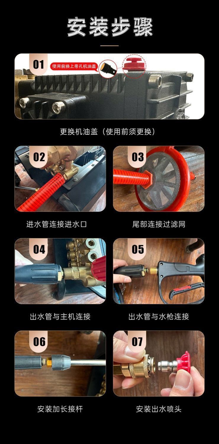 Commercial Ultra-High Pressure Car Washing Machine High-Power Cleaning Machine Powerful High-Pressure Industrial Grade Imported Ar Fully Automatic Cleaning Machine