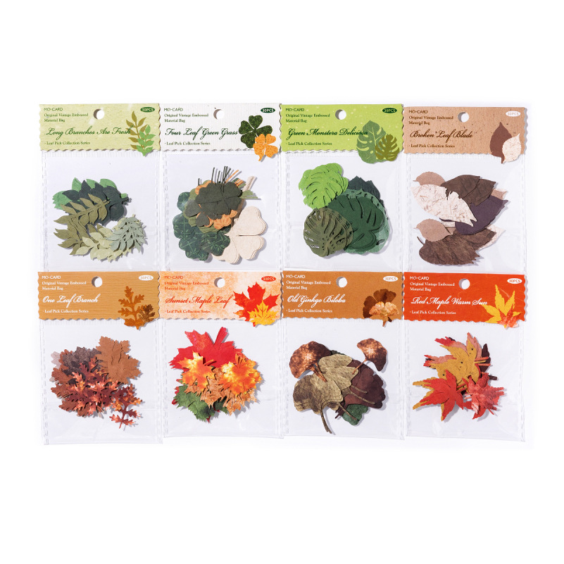 Retro materials set, realistic decorations, scheduler, handmade