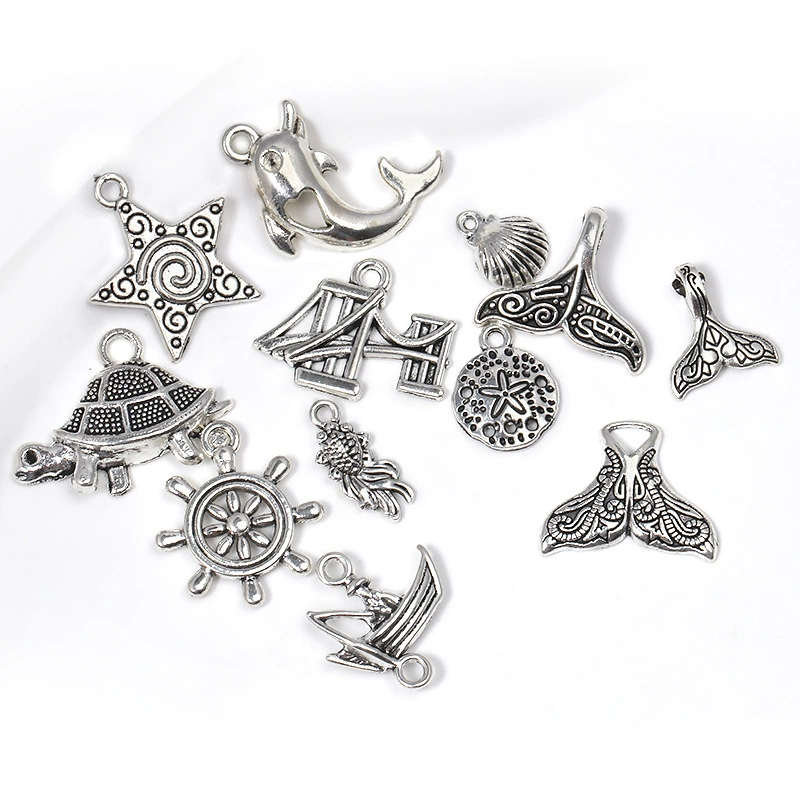 Оптовая продажа DIY ретро морской серии дельфин морская звезда лодка рыбья хвост черепаха подвеска