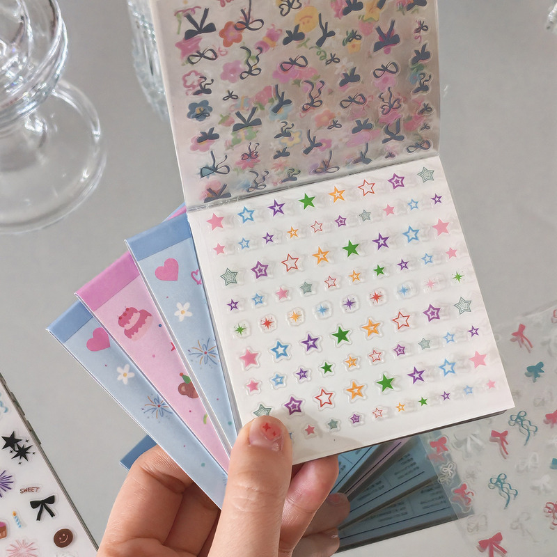 Happy Cute 1000 Mini deco Sticker Korean Cute Hand Account Nail Nail Mobile Phone Decoration Sticker