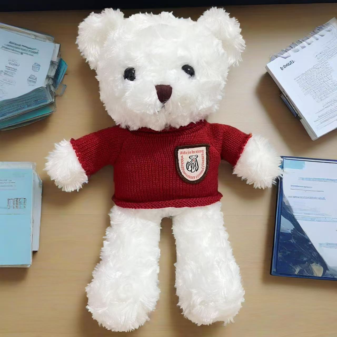 Red sweater white bear