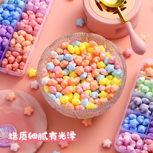 Fire paint seal wax particles candle storage box tool pearlescent special-shaped envelope seal beautiful spark paint wax particles