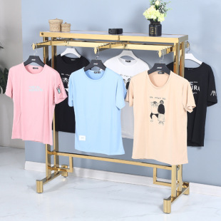 Clothing Store Nakajima Display Rack Stainless Steel Clothing Rack Floor-to-Floor Hanger Women's Clothing Store Shelf Clothing Display Rack