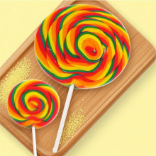 50克彩虹糖棒棒糖网红爆款糖果超大波板糖创意奖励儿童礼品小零食