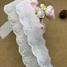 棉布五孔花边打孔条花刺绣花边蕾丝花边童装花边辅料工厂现货供应