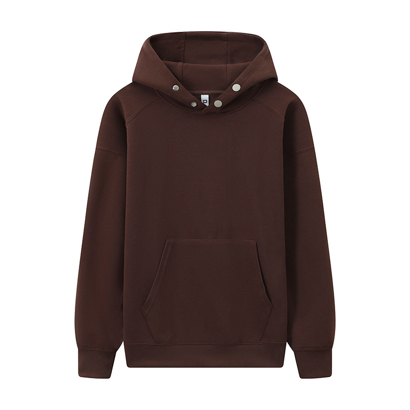 Suéter suéter con botones logotipo impreso personalizado bordado grupo ropa de trabajo manga larga con capucha publicidad camisa ropa de clase personalizada