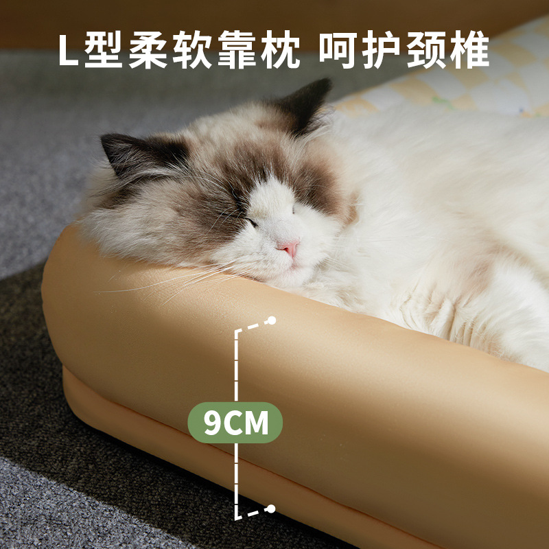 2024 nueva alfombra de nido de perro y gato de verano, almohada gruesa, color degradado, alfombra bilateral, suministros para mascotas al por mayor