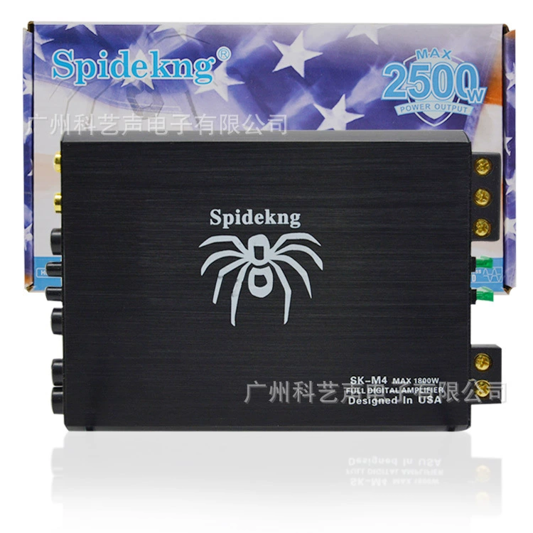 Оригинальный автомобильный звуковой усилитель с одной дорогой высокой мощностью 380W двойной выходной усилитель баса