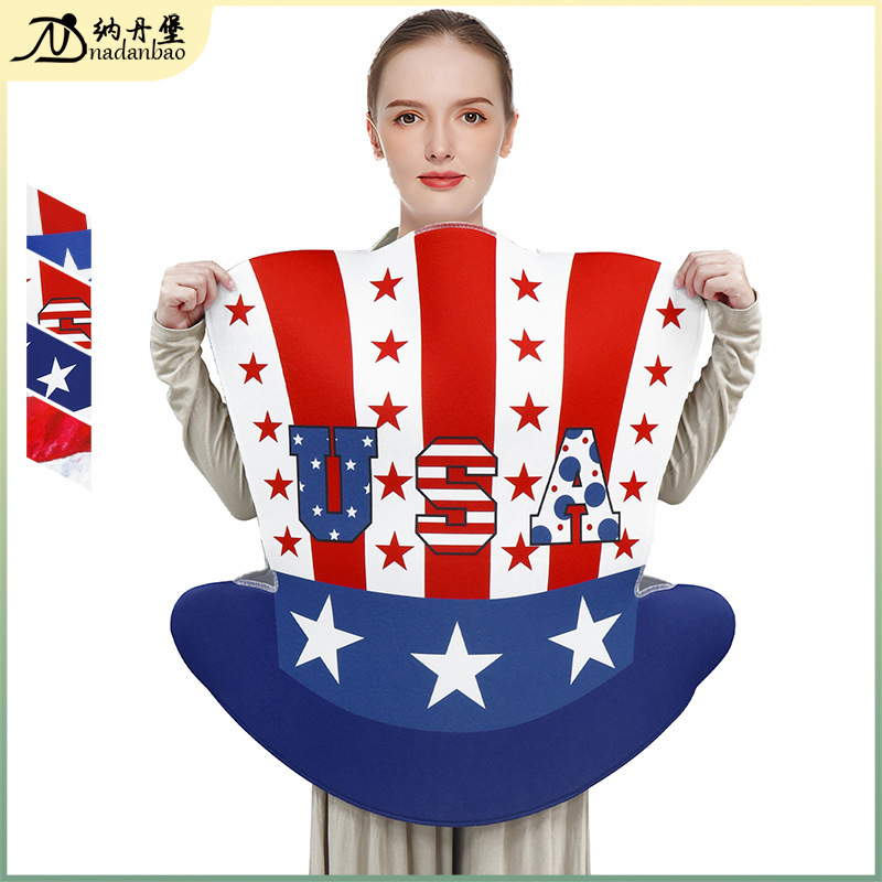 Foreign Trade Cross-Border Independence Day Carnival Party Cosplay Costumes Usa Hats Heart Props Stage Performance Costumes Funny Outfits