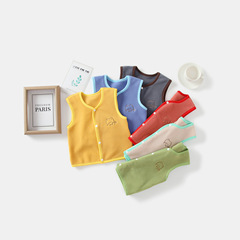 Children's Fleece Vests for Autumn and Winter, Dual-Side Alpaca Fleece Insulated Vest for Girls and Boys, Spring and Autumn Wear