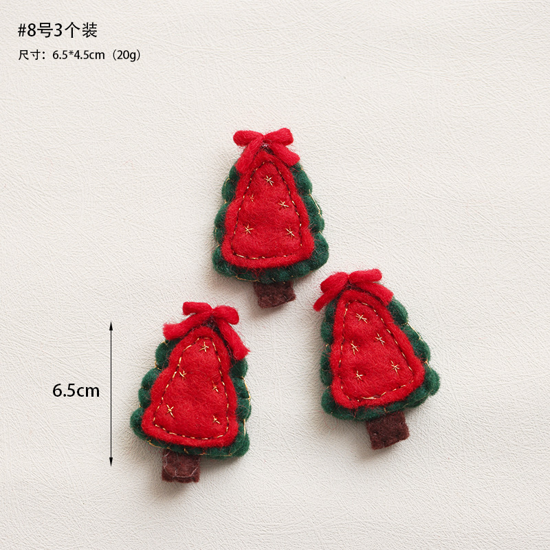 Navidad fieltro de lana decoración colgante accesorios DIY hechos a mano árbol de Navidad alce paquete de regalo pan de jengibre accesorios colgante hombre