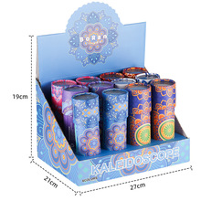 6色12只万花筒搭配展示盒成品可旋转万花镜儿童益智科教玩具