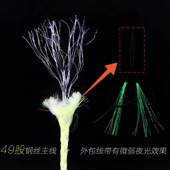 New product Luya sea fishing big fish luminous wire hook built-in soft steel wire hook for sea fishing and boat fishing tied with iron plate fish hook