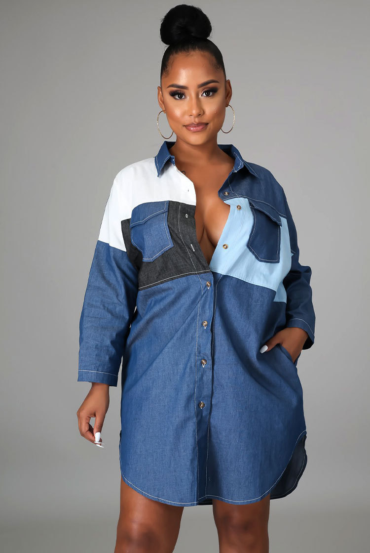 women s long-sleeved denim shirt nihaostyles clothing wholesale NSXHX76800