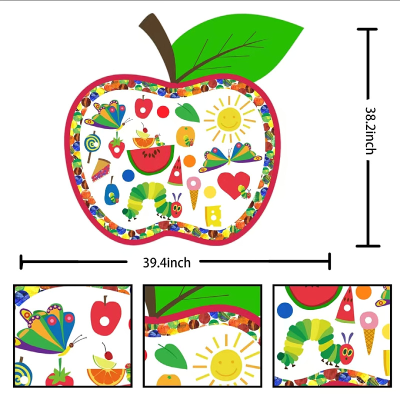 Nuevo fieltro para niños juguetes de rompecabezas para niños fiesta de cumpleaños colgante oruga hambrienta artesanía fieltro kit