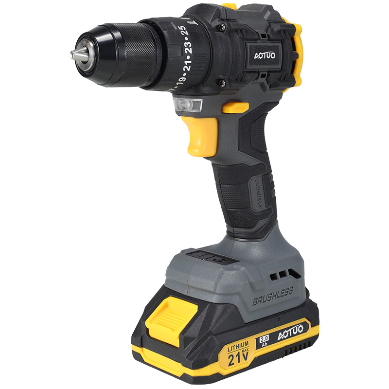 Transfronterizo sin escobillas taladro de mano taladro de impacto pequeño taladro de pistola doméstico herramienta eléctrica de litio multifuncional tornillo eléctrico recargable