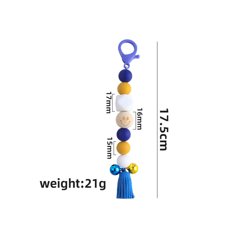 Creativo DIY nueva langosta hebilla borla campana colgante mochila colgante contraste color silicona llavero bolsa colgante