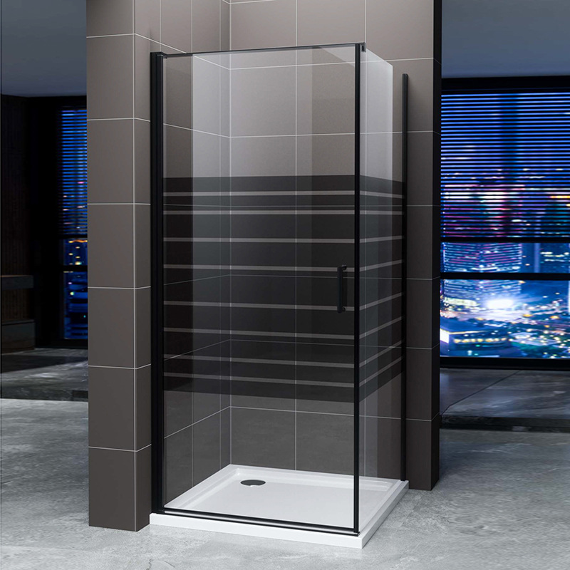 方型淋浴房干湿分离民宿酒店浴室隔断玻璃平开式高端简约沐浴屏
